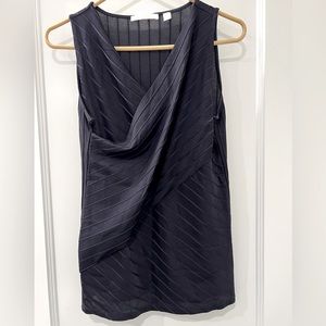 BOSS sleeveless faux wrap shell